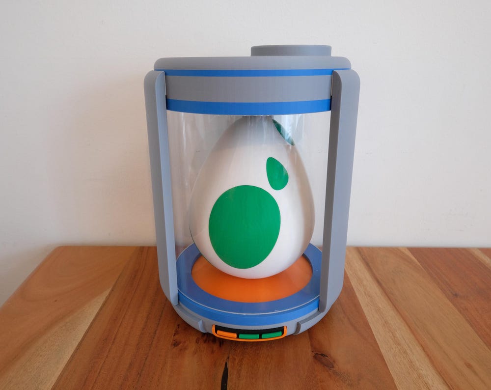 Pokémon GO Brutkasten Ei-Inkubator | 3D-gedruckte Ei-Brutmaschine für Sammler & Display | Dekor & Geschenk (Ei nicht enthalten)