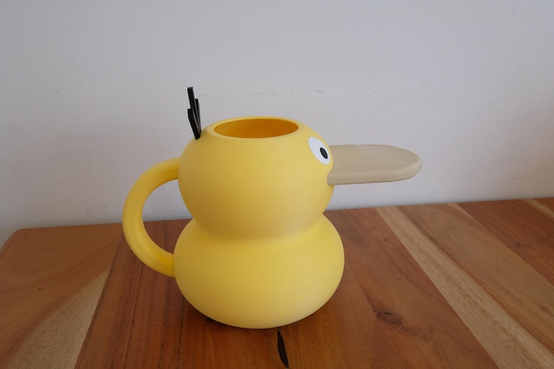 Psyduck Enton Gießkanne | 3D-gedruckte Pokémon Sprayduck Kanne | 1L Pflanzengießer & Sammler Deko – Fun Geschenk für Fans