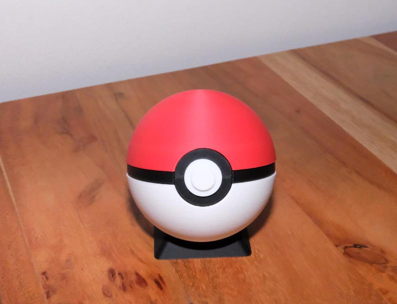 Realistischer 3D-gedruckter Pokéball | Magnetverschluss | Pokémon Cosplay Requisite, Sammlerstück & Geschenk für Fans